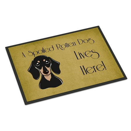 spoiled dachshund mat smooth lives tan door dog dialog displays option button additional opens zoom