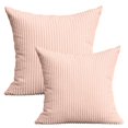 thumbnail image 1 of JUNWELL Home Textile 20” X 20” Modern Contemporary Transitional Navy Blue Striped Polyester Throw Pillow ( 2 Count) Home Decoration Suitable for Living Room and Bedroom, 1 of 10