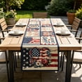 thumbnail image 6 of 4th of July Linen Star Flag Dining Table Runner - 250th Anniversary Patriotic Decor Dresser Scarf Table Runner for Independence Day Farm Kitchen Coffee Table Decor, 6 of 6