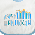 thumbnail image 4 of Inktastic Happy Hanukkah with Candles Boys or Girls Baby Bib, 4 of 4