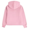 thumbnail image 5 of Miluxas Cropped Hoodies for Girls Half Zip Up Sweatshirts Casual Long Sleeve Pullover Tops with Pockets Thumb Hole Pink 5 Years, 5 of 5