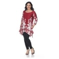 thumbnail image 2 of White Mark Women's Plus Size 3/4 Sleeve Yanette Tunic Top, 2 of 4