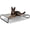 Gray, variant on Veehoo Outdoor Elevated Dog Bed, Cooling Raised Pet Dog Cots, 41.3"x25.6"x7.9", Black