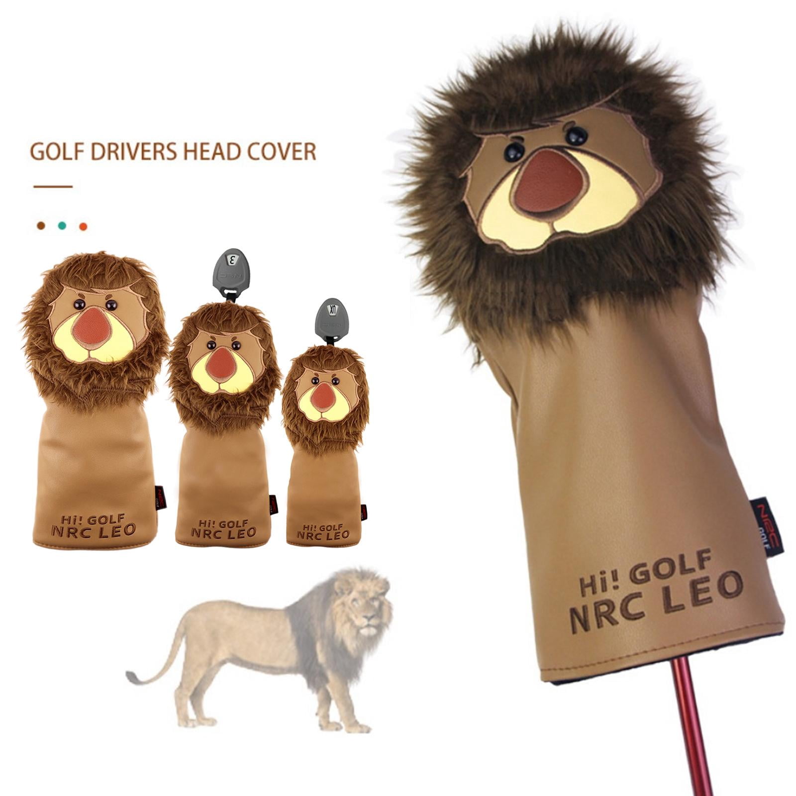 funtasica Driver Headcover, golf Covers, Soft PU Leather Golf Wood covers for head 460cc, Women Men Golfer Gift & Golf Accessories - 1 35x17CM