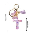 thumbnail image 3 of Jubipavy Keychain Accessories Initial Letter Keychains For Women Tassel Purple Cute Car Keychain For Wallet Backpack Bag, 3 of 4