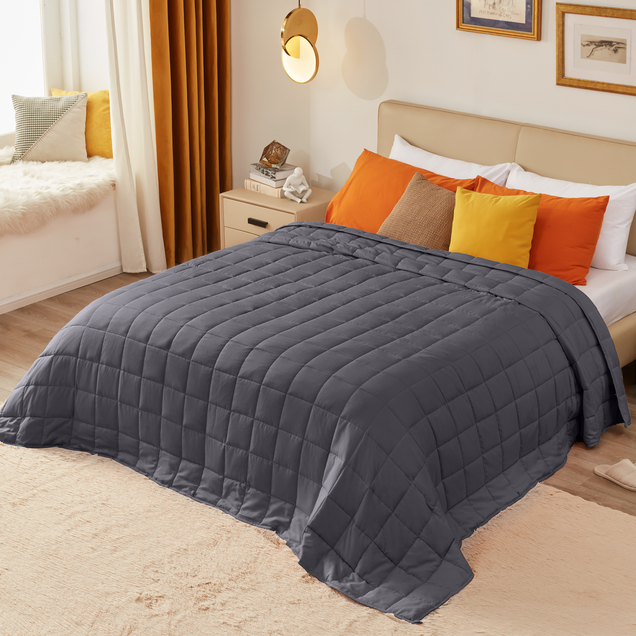 Teler 20-Pound Weighted Blanket, Queen 60" x 80", Grey photo 7