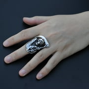 ZMY Home Skull Rings Stainless Steel Jewelry Chunky Death Grim Reaper Rings (8)