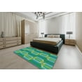 thumbnail image 4 of Ahgly Company Indoor Rectangle Patterned Lime Mint Green Novelty Area Rugs, 5' x 8', 4 of 6