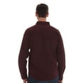 thumbnail image 3 of Whiskey and Oak Mens Slim Fit Long Sleeve Button Down Shirts 67904 (Burgundy With Pattern, Medium), 3 of 4