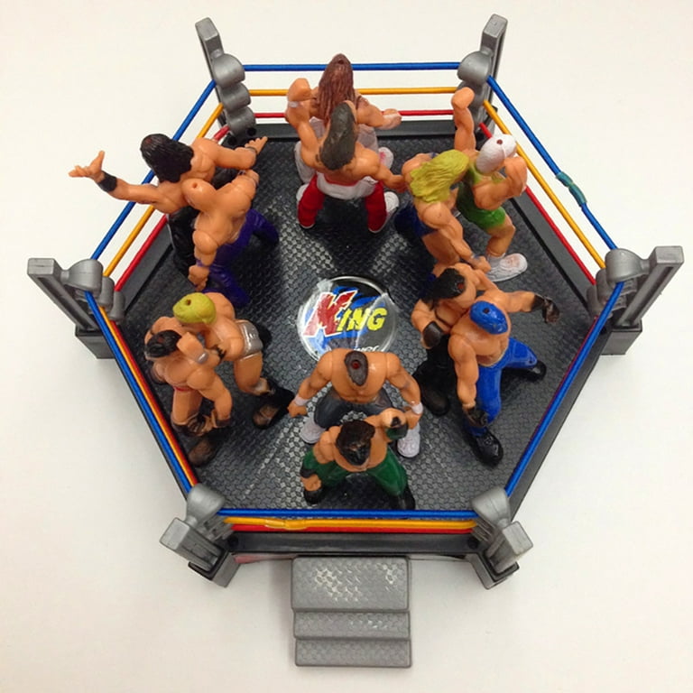 YDxl 1 Set Wrestling Playset Realistic DIY Mini Wrestling Action Figure Play Set for Kids