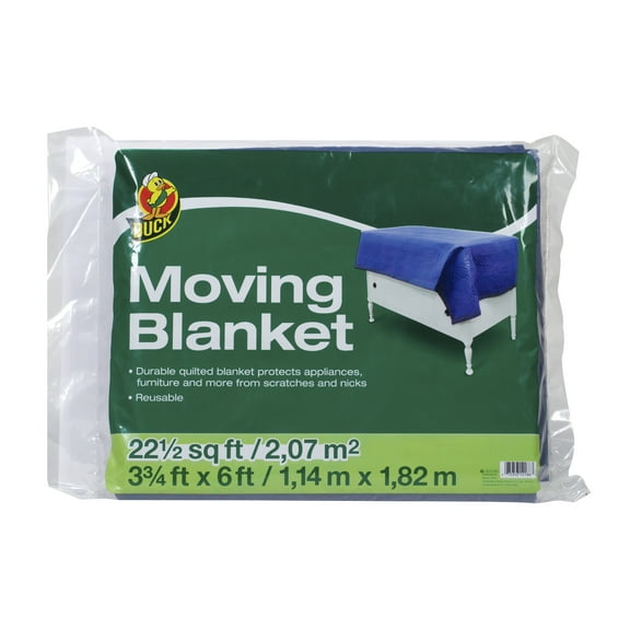 Duck Brand Fabric Moving Blanket, 3.75 ft. x 6 ft., Blue