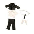 thumbnail image 4 of Ropa para muñecas a escala 1:12, ropa en miniatura, traje completo hecho a mano para vestido de 6 pulgadas Negro 5 piezas, 4 of 9