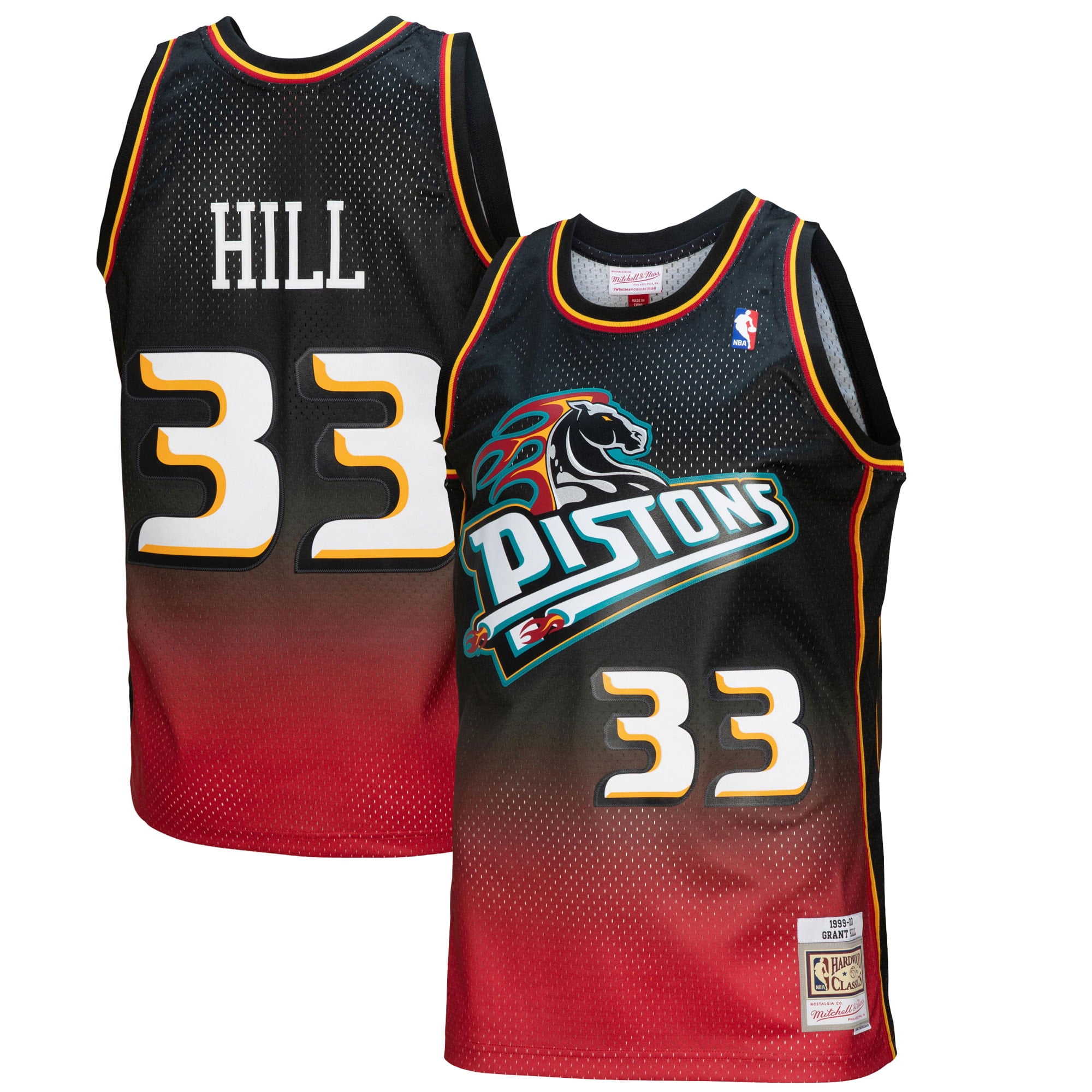 Grant Hill # 33 Detroit Pistons Swingman Basketball Jersey Stitched Green 
