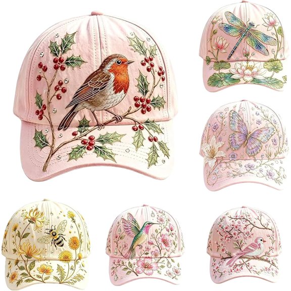 The Garden Morning 2026 Floral Print Baseball Cap, Casual Breathable Sun Hats, Adjustable Hat Outdoor Daily Wear