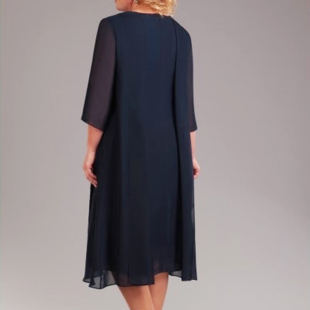 IDALL Summer Dresses,Petite Dresses Women Plus Size Sequin Short Midi Dress Ladies Cocktail Evening Party Dress Sequin Dress,Modest Dresses,Womens Dresses Dark Blue Dress S