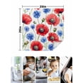 thumbnail image 5 of nqOlkjepod Red Poppy Flower Cloth Napkins Set of 6 Reusable Dinner Napkins, Blue Watercolor Budding Floral Summer Cocktail Napkin Washable Table Napkins for Wedding/Holiday Party/Baby Shower 20"x20", 5 of 8