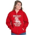 thumbnail image 3 of Xmas Santa Claus Never Went to Sleep Unisex Plus Size Zip Hoodie Brisco Brands 2X, 3 of 6