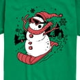 thumbnail image 3 of Instant Message - Snowman Sled Christmas - Toddler & Youth Short Sleeve Graphic T-Shirt, 3 of 6