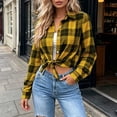 thumbnail image 6 of Wiyuqeen Long Sleeve Gingham Shirt for Women Casual Collared Buffalo Plaid Button Down Shirts Lightweight Fall Cardigan S-XXL, 6 of 9
