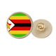 thumbnail image 1 of Broche de oro metálico circular bandera nacional Zimbabwe África, 1 of 3