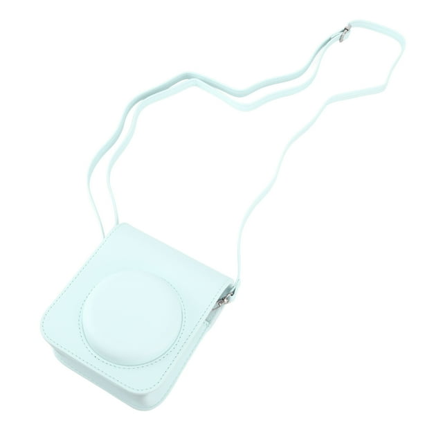 Mini Instant Camera Protective Bag PU Camera Case with Detachable Top Cover Adjustable Shoulder Strap for Mini 12