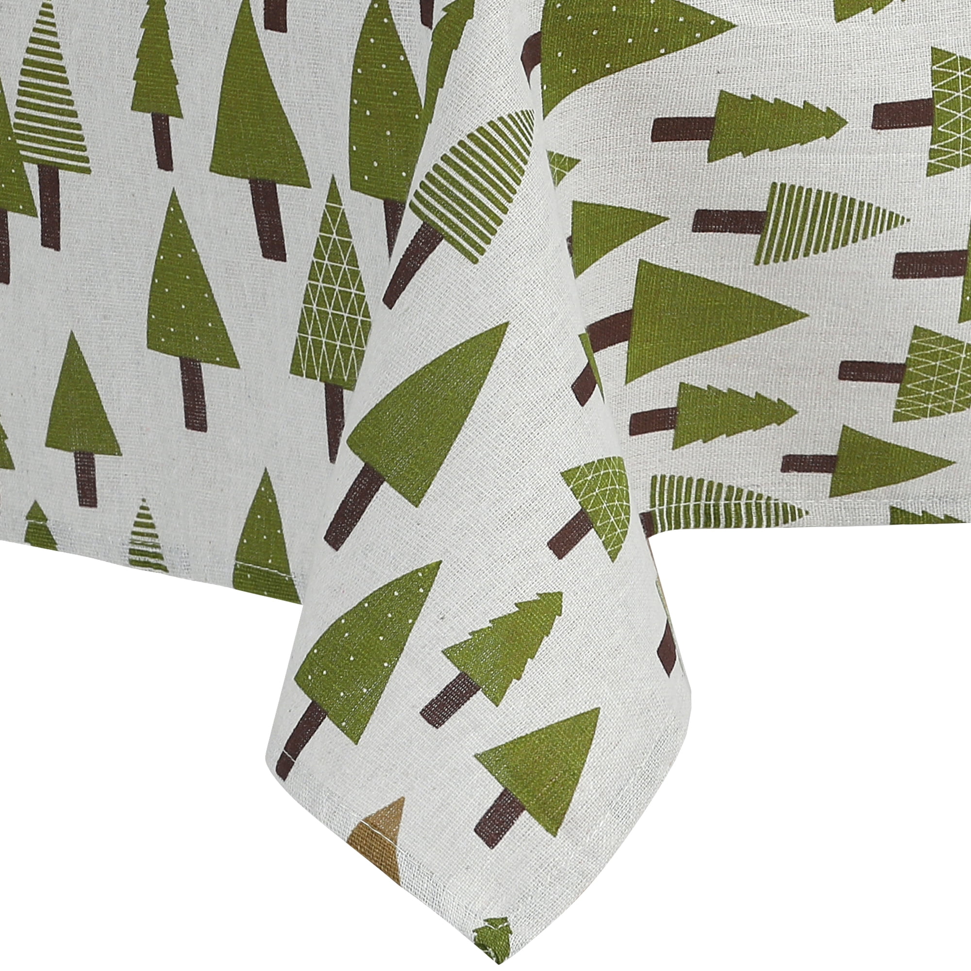 Unique Bargains Rectangle Wrinkle Resistant Washable Polyester Tablecloth Pine 55x55 Inch
