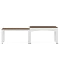 thumbnail image 7 of Resenkos End Table,Dining Table, Living Room Table,Extendable Dining Table, Farmhouse Kitchen Table for 6-10 people,Brown & White, 7 of 7