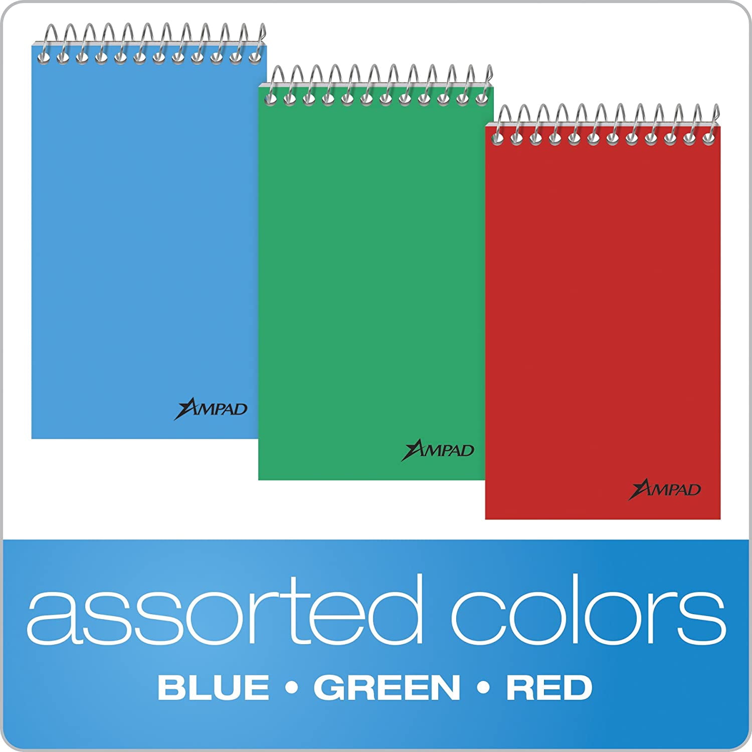 Ampad Memo Pads 3" x 5" Narrow Ruled Assorted 60 Sheets/Pad 397987
