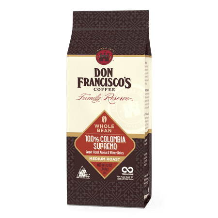Don Francisco's Colombia Supremo Medium Roast Whole Bean Coffee, 12 oz