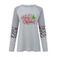 thumbnail image 4 of Pntutb Blusa de manga larga con estampado de moda para mujer Blusa de cuello redondo con rayas Casual tops Pntutb Pntutb-2537, 4 of 5