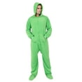 thumbnail image 4 of Footed Pajamas - Emerald Green Adult Hoodie Fleece One Piece - Adult - Medium (Fits 5'8 - 5'11"), 4 of 6