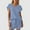 Light Blue, variant on Women's V-Neck Short Sleeve Top and Shorts Set Casual Summer Outfit Soft Comfortable Wear Stylish Two Piece Suit for Daily