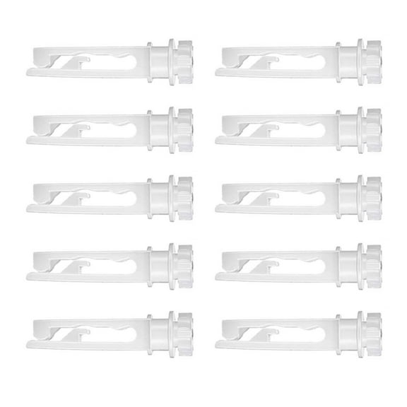 Set of 10 Vertical Blind Stem White Replacement Parts for Smooth Window Curtain Operations