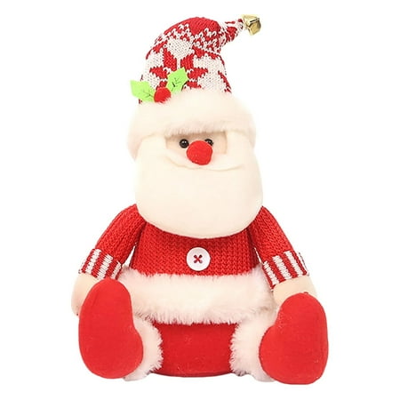 

BNisBM Christmas Ornaments Fabric Sitting Doll Knitting Old Man Snowman Modeling Doll Children s Gifts Window Decoration Supplies Hot-Selling Model