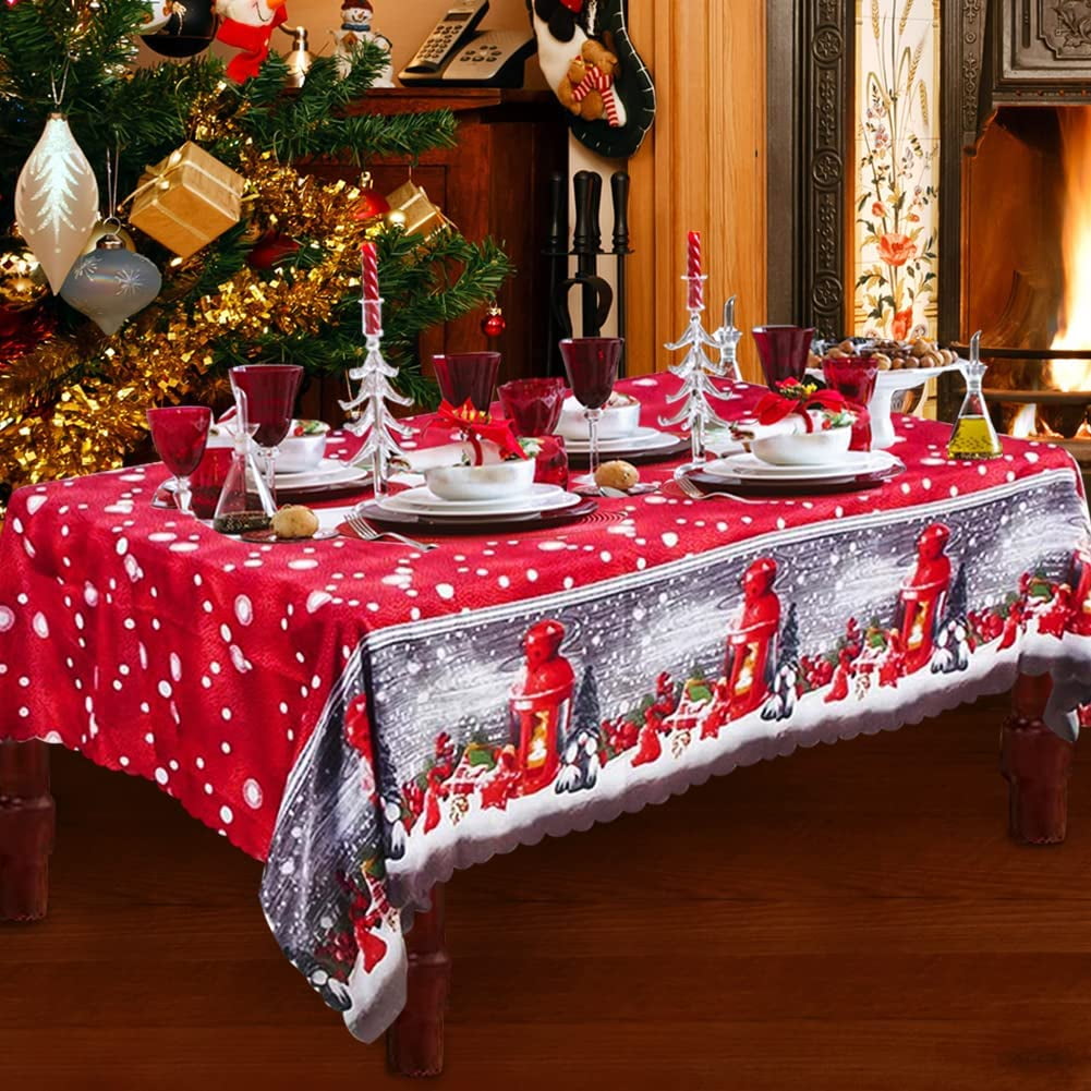 Red tablecloth discount