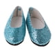 thumbnail image 2 of Lindos zapatos de lentejuelas Bling Bling aptos para muñecas de 14 '' Azul claro Sunnimix Dolls Sequins Shoes, 2 of 8