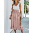 thumbnail image 4 of CUPSHE Women's Smocked Flounce Scoop Tank Dress Maxi Dresses Casual Summer, 4 of 5