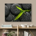 thumbnail image 2 of IDEA4WALL Canvas Print Wall Art - Sprouting Green Plant Over Dark Black Stones - Plant Floral Nature Photography Realism Scenic Cool for Living Room, Bedroom, Office - 24"x36", 2 of 5