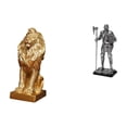 thumbnail image 1 of Figura de león, estatua de caballero, figura decorativa, pieza de arte, material de resina, adorno de escritorio coleccionable, adecuado para la ofici, 1 of 8