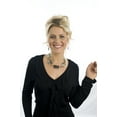 thumbnail image 2 of Genuine Black Amazonite Statement Necklace - Handcrafted Natural Stone Fashion Jewelry Necklace, 2 of 7