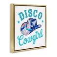 thumbnail image 3 of Stupell Industries Turquoise Disco Cowgirl Quotes and Sayings Painting Gold Floater Framed Canvas Art Print Wall Art, 25 x 25, 3 of 9
