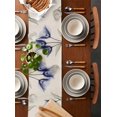 thumbnail image 5 of Table Runner Dresser Scarf 14 x 72 Inch Retro Spring Blue Tulip Flower Leaf Beige Table Runners Non-Slip Heat Kitchen Dining Table Decor for Indoor Outdoor Home Party Decoration, 5 of 7
