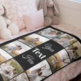 thumbnail image 5 of Custom Blanket with Picture Customized Blankets with Photos Personalized Gifts for Birthday Anniversary Christmas New Year, 10 Photos, 50x60 Inch(Minky Fleece), 5 of 6
