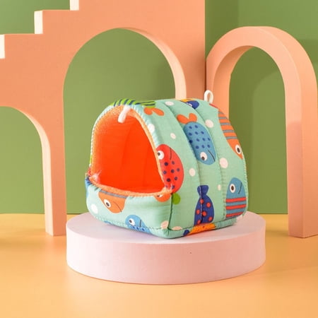 Winter Rabbit Rat Hamster Hammock Cave Cotton Pad Pet Supplies Animal Sleeping Bed Hamster House Pet Nest Hanging Cage House S 6