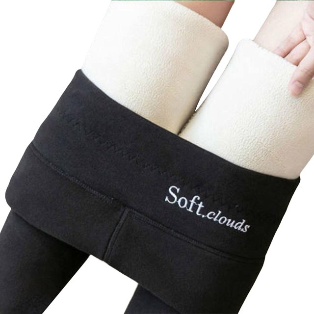 Woman Thicken Lambwool Leggings Keep Warm Slim Figure Skin Friendly Easy On And Off For Autumn Winter Cold Days
