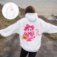 thumbnail image 2 of Towmus Halloween Hoodies for Women 2025 Oversized Letter Print Long Sleeve Loose Fit Hooded Sweatshirts Trendy Casual Comfy Pullover, 2 of 8