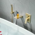 thumbnail image 5 of Tub Shower Faucets Sets Complete Brushed Gold Bathtub Shower System with Tub Spout, Bathtub Faucet Set Tub and Shower Faucet Combo Trim Kit with Rough-in Valve, 5 of 9