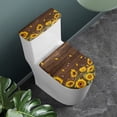 thumbnail image 2 of HELLHERO Sunflowers and Bees Adjustable Elastic Fabric Toilet Seat Lid Cover Set Fits All Toilet Shapes Toilet Lid Cover Set & Stretch Fit for Bathroom Accessories, 2 of 6