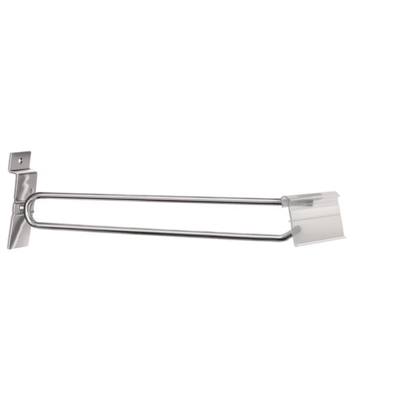 10 in. Silver Metal Slat Wall Peg Hook 25 pk