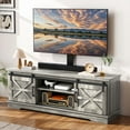 thumbnail image 2 of Uforic Farmhouse TV Stand with Mount for 32-70" TVs, Media Console with Barn Doors, White, 2 of 5